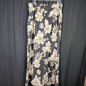 Torrid Womens Plus Size 2 Floral Wide Leg Palazzo Pants Black Tropical Viscose